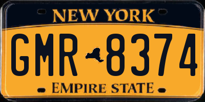 NY license plate GMR8374