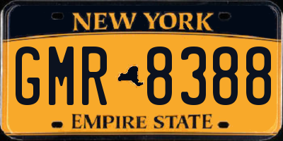 NY license plate GMR8388