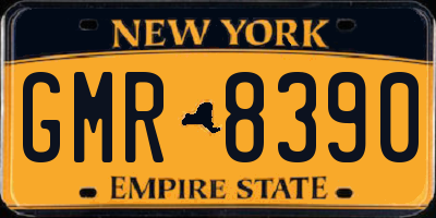NY license plate GMR8390