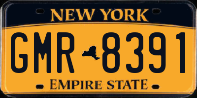 NY license plate GMR8391