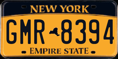 NY license plate GMR8394