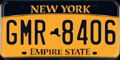 NY license plate GMR8406