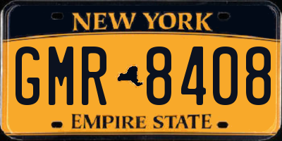 NY license plate GMR8408