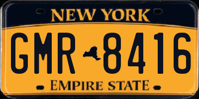 NY license plate GMR8416