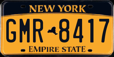 NY license plate GMR8417