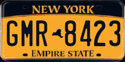 NY license plate GMR8423