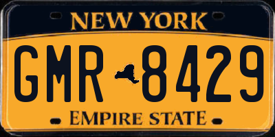 NY license plate GMR8429