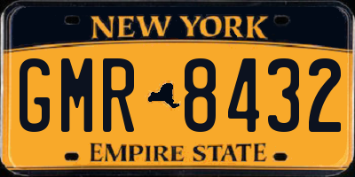 NY license plate GMR8432