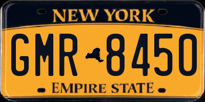 NY license plate GMR8450