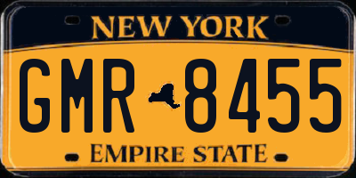 NY license plate GMR8455