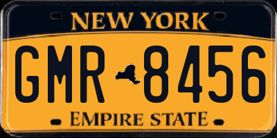 NY license plate GMR8456