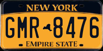 NY license plate GMR8476
