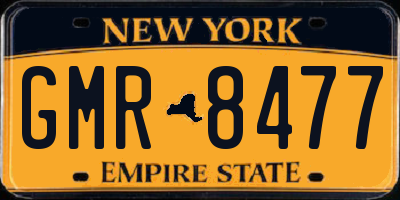 NY license plate GMR8477