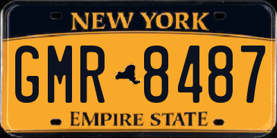 NY license plate GMR8487
