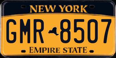 NY license plate GMR8507