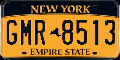 NY license plate GMR8513