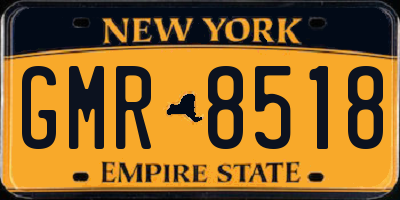 NY license plate GMR8518