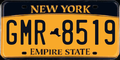 NY license plate GMR8519