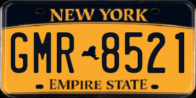 NY license plate GMR8521