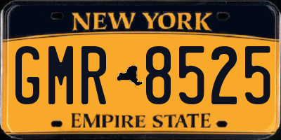 NY license plate GMR8525