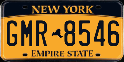 NY license plate GMR8546
