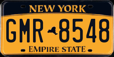 NY license plate GMR8548
