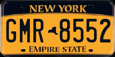 NY license plate GMR8552