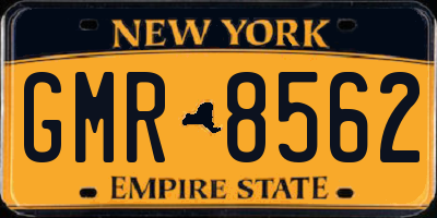 NY license plate GMR8562