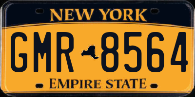 NY license plate GMR8564
