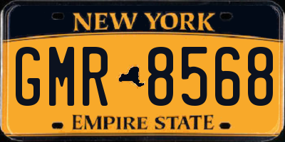 NY license plate GMR8568