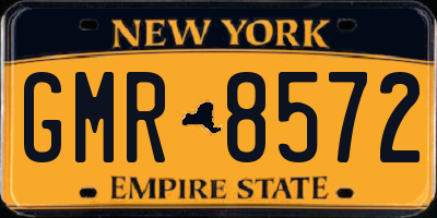 NY license plate GMR8572