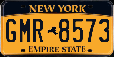 NY license plate GMR8573