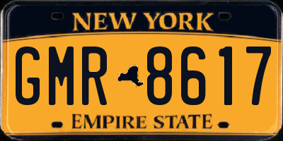 NY license plate GMR8617