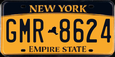 NY license plate GMR8624