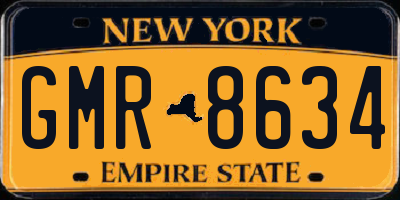 NY license plate GMR8634