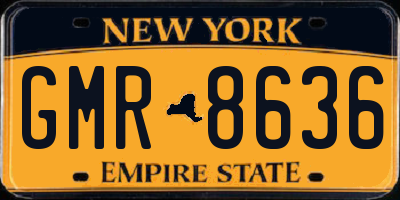 NY license plate GMR8636