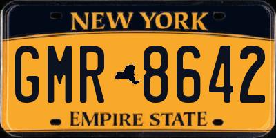 NY license plate GMR8642
