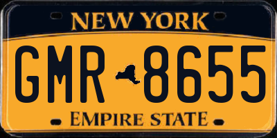 NY license plate GMR8655