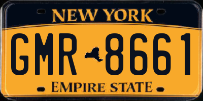 NY license plate GMR8661