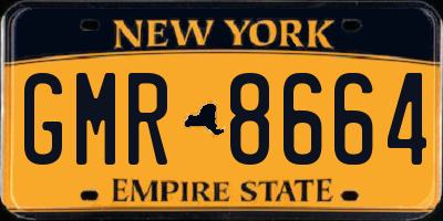 NY license plate GMR8664