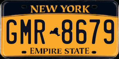NY license plate GMR8679