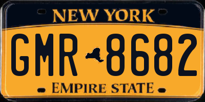 NY license plate GMR8682