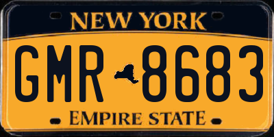 NY license plate GMR8683