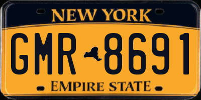 NY license plate GMR8691