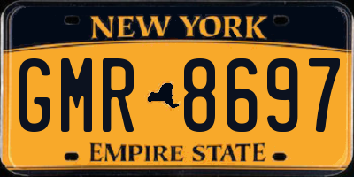 NY license plate GMR8697