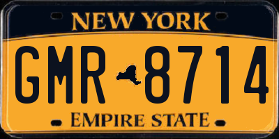 NY license plate GMR8714