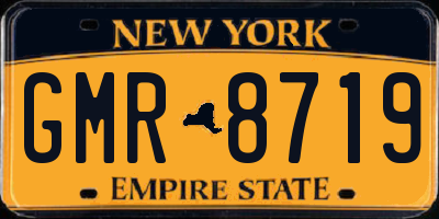 NY license plate GMR8719