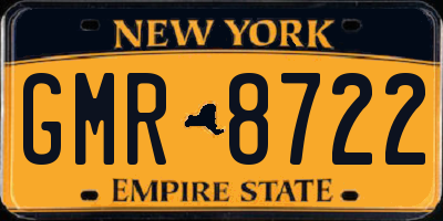 NY license plate GMR8722