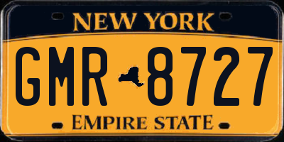 NY license plate GMR8727
