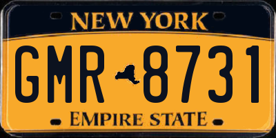 NY license plate GMR8731